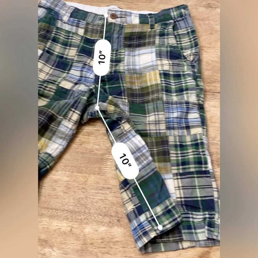 Old Navy Boy’s Size 16 Madras Plaid Cotton Bermuda‎ Shorts